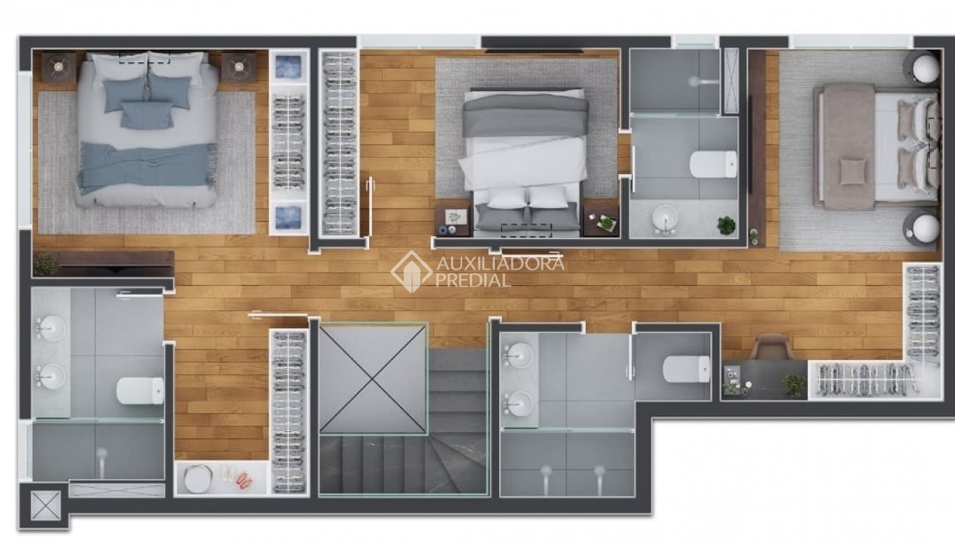 Cobertura com 3 quartos e 159m² à venda em Água Verde, Curitiba. (3 / 9)