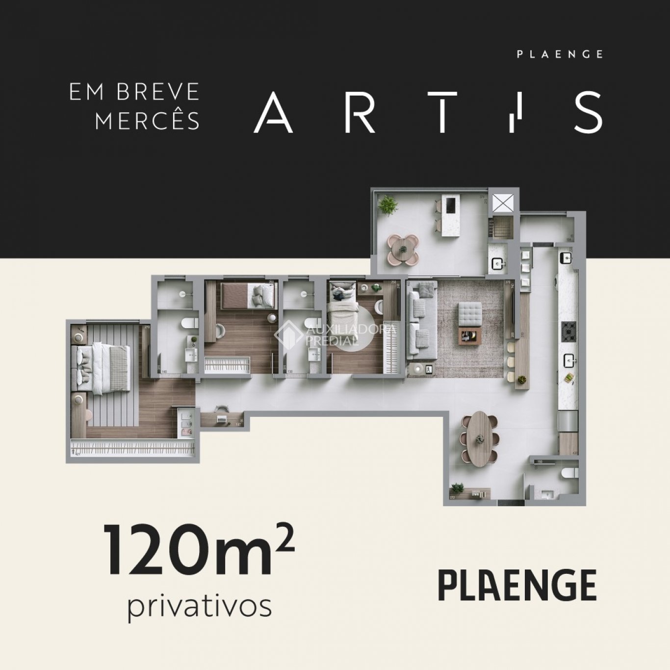 Apartamento com 3 quartos e 120m² à venda em Mercês, Curitiba. (2 / 10)